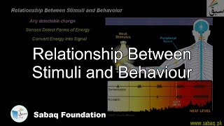 Relationship Between Stimuli and Behavior Biology Lecture  Sabaqpk [upl. by Eelir197]