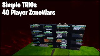 40 Player TRIO ZoneWars FFA Map Code 146924409680 [upl. by Rekoob485]