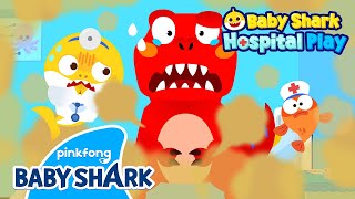 🏥NEW RAWR The Dinosaurs are Sick💨  Baby Shark Doctor  Hospital Play  Baby Shark Official [upl. by Kurtzman]