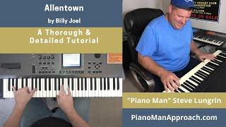 Allentown Billy Joel Free Tutorial [upl. by Dinin]