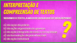 INTERPRETAÇÃO E COMPREENSÃO DE TEXTO RESOLUÇÃO  Profa Pamba [upl. by Reffinej]