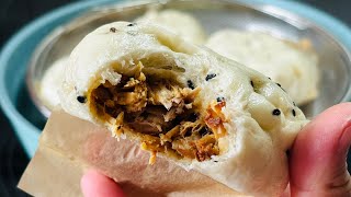 Fluffy Steamed Buns  Homestyle Honey BBQ Pulled Pork 🍖 [upl. by Ahsiyk]