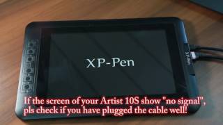 If your XPPen Artist 10S showsquot no signalquot pls check your cable！ [upl. by Irafat]