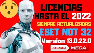 LICENCIA Y SERIALES PARA ESET NOD32 ANTIVIRUS ACTUALIZADO 2021 FULL LICENCE [upl. by Seafowl525]