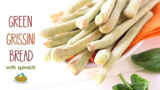 Spinach Grissini Breadstick Recipe [upl. by Buonomo]