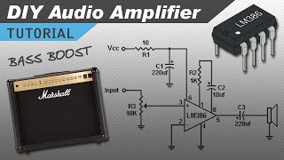 Make a Great Sounding LM386 Audio Amplifier with Bass Boost [upl. by Eanel]