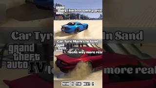 Car Tyre Marks In Sand GTA 5 Vs GTA 4 Comparison  Evolution Of Tyre Marks In Sand gtaonline [upl. by Ajani]