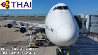 Thai Airways International TG476 Sydney to Bangkok [upl. by Nickolas756]