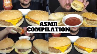 ASMR Eating QUARTER POUNDER  CHEESBURGERS  CHICKEN BURGER with CHEESE Eating Sounds MUKBANG [upl. by Nitsrik]