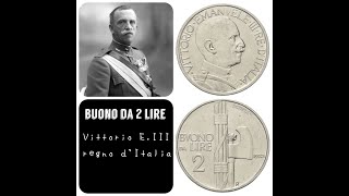 buono da 2 lire  Vittorio Emanuele III SHORTS [upl. by Goerke]