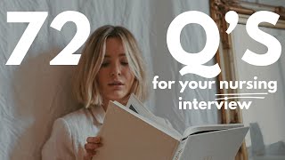 New Grad Nursing Interview Questions List [upl. by Eedoj606]