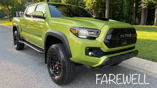 Saying FAREWELL to my 2022 Toyota Tacoma TRD Pro… [upl. by Abigail]