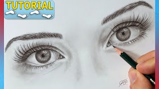 Wie zeichnet man Augen  So zeichnet man realistische Augen mit Bleistiften Tutorial 2023 [upl. by Phemia640]