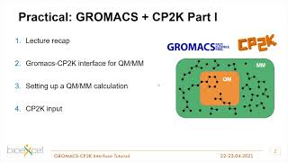 QMMM with GROMACSCP2K  Practical 1 [upl. by Heathcote]