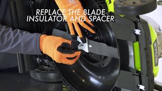 How To Replace a RYOBI Mower Blade [upl. by Thema]