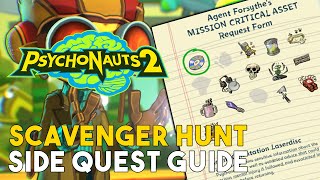 Psychonauts 2 Scavenger Hunt Side Quest Guide All Critical Asset Locations [upl. by Shellans]