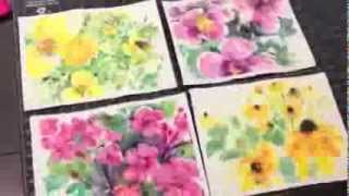 how to paint batik style watercolor [upl. by Gillman]