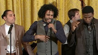 Hamilton cast performs quotAlexander Hamiltonquot at White House [upl. by Shaw]