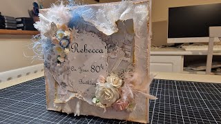 Beautiful 80th birthday card for a dear friend of mine Shabby Chic  Vintage designed [upl. by Amann]