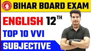 English Class 12 Subjective Question Answer 2025  Bihar Board 12th English Question Answer [upl. by Dnomad]