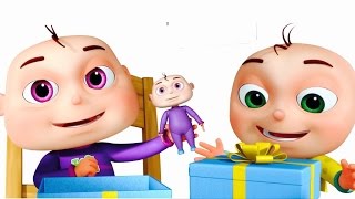 Five Little Babies Opening Gift Boxes  Cartoon Animation For Children  Nursery Rhymes n Kids Songs [upl. by Bary584]