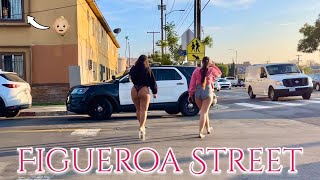 Figueroa Street 🌞  Los Angeles California 4K 🇺🇸 [upl. by Ahsimak27]