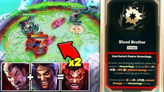 We played the Blood Brothers and got the SECRET Augment APPLY 2 DARIUS PASSIVES [upl. by Poppas54]