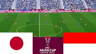 日本 3 対 1 インドネシアアジアカップ 2024  ビデオゲーム シミュレーション ウイイレ 2021 [upl. by Airetahs]