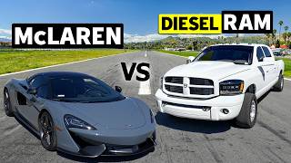 BUILT vs BOUGHT 1300hp Cummins RAM races FreshofftheFloor McLaren 570S [upl. by Beghtol]