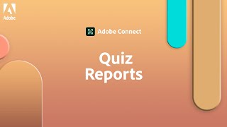 Quiz Reports in Adobe Connect [upl. by Aronson]