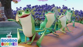 Five Little Speckled Frogs  BooBooBuddies TV Nursery Rhymes amp Kids Songs [upl. by Aikmat899]