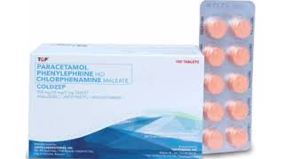 COLDZEP Tablets PARACETAMOL PHENYLEPHRINE HO CHLORPHENAMINE MALEATE [upl. by Aitercal]