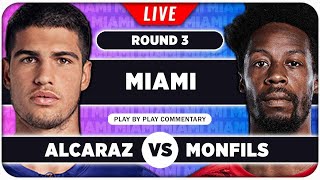 ALCARAZ vs MONFILS • ATP Miami Open 2024 • LIVE Tennis PlaybyPlay Stream [upl. by Crespi]