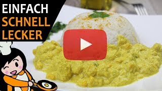 Hähnchenbrust in SauerrahmCurrySauce  Rezept Videos [upl. by Nilyaj529]