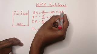 Chemistry  Fertiliser industry  NPK Calculations  Mlungisi Nkosi [upl. by Ligriv]