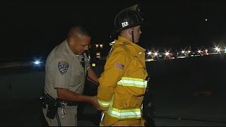 CHP officer handcuffs Chula Vista Firefighter caught on camera by CBS 8 [upl. by Ynffit]