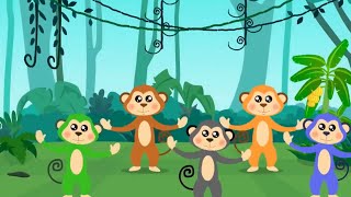 Monkeys Monkeys in the Trees  Nursery Rhymes  Kids Songs  Baby Songs [upl. by Karb]