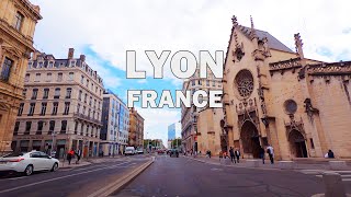 Lyon France  Driving Tour 4K [upl. by Namhcan]