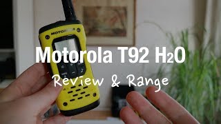 Motorola TLKR T92 h2o  Two Way Radio Review and Range Test [upl. by Antoinetta316]