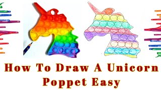 How to Draw A Unicorn Poppet Easy How to draw a POPPET UNICORN easy step by step for New Beginners [upl. by Accemahs]