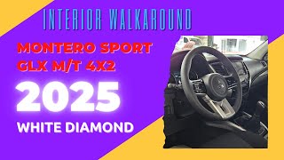 2025 Mitsubishi Montero Sport GLX MT 4X2 White Diamond  INTERIOR WALKAROUND [upl. by Atte499]