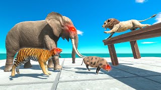 The Angry Mammals Neighbors attack the Little Lion  Animal Revolt Battle Simulator [upl. by Earas314]