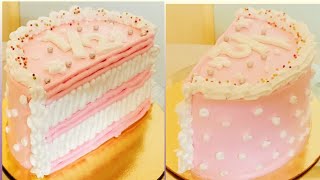 VANILLA Cake Design🎂😋 How To Make A Vanilla Cake 🍰 [upl. by Gensmer298]