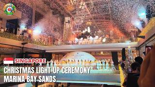 Marina Bay Sands The Christmas Lightup Ceremony 2024  Singapore Christmas 2024 [upl. by Sidwell]