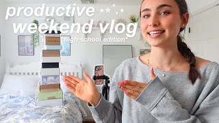 productive weekend vlog 💗 high school influencer edition [upl. by Repard859]