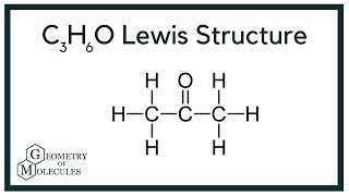 C3H6O Lewis Structure Acetone [upl. by Eiramoj1]