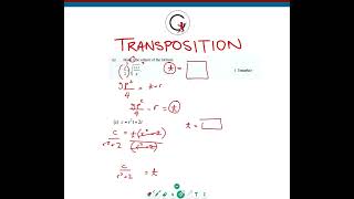 Understanding Transposition CSEC Math Tutorial [upl. by Jeremias]