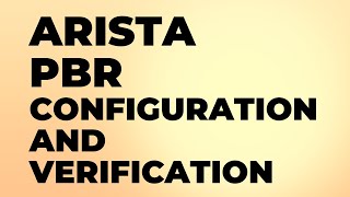 Arista Policy Based Routing [upl. by Akemor191]