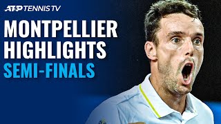 Goffin vs Gerasimov Bautista Agut vs Gojowczyk  Montpellier 2021 SemiFinal Highlights [upl. by Tuckie193]