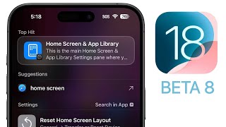 iOS 18 Beta 8 Released  Whats New [upl. by Bowes]